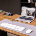 desk with contrasting finish