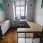 desk with bookcase