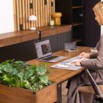 dark office desk