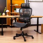breathable office chair with airy backrest