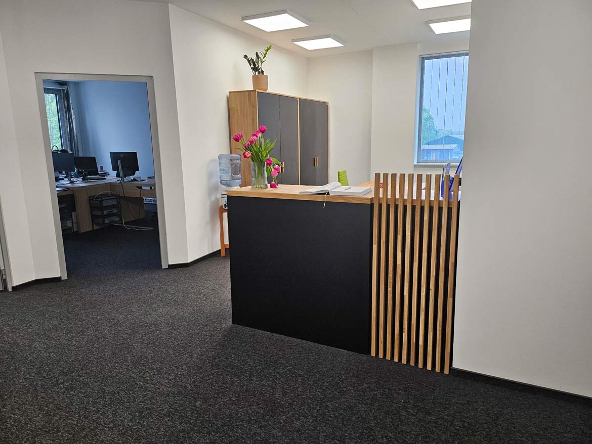 reception counter for an elegant office