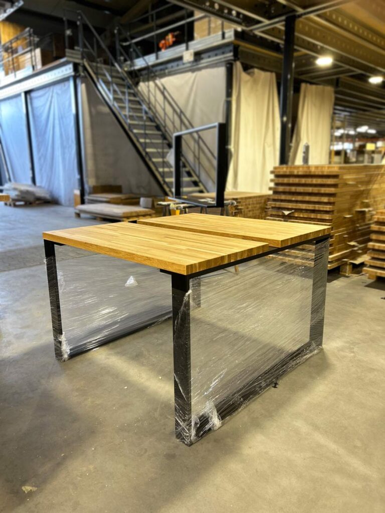 bench desk with wooden top