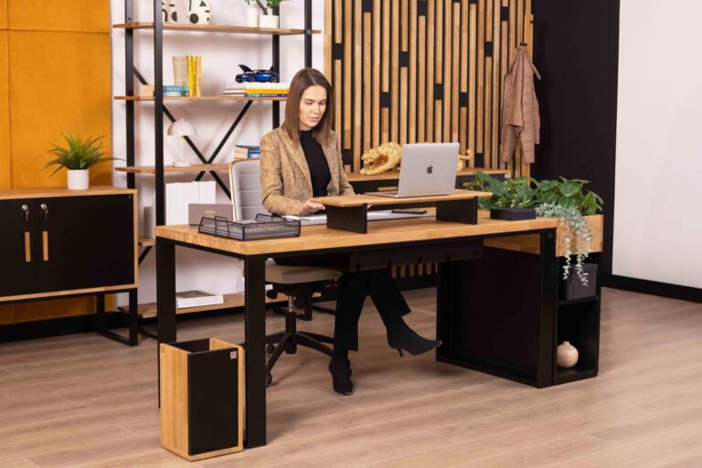 metal-wood desk