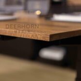 adjustable desk with wooden top