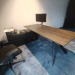 desk with storage space