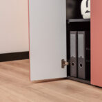 komoda pastelowa z fronatmi gładkimi