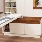 modern desk with wood