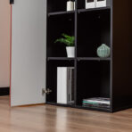 regał czarny z drzwiami nowoczesny