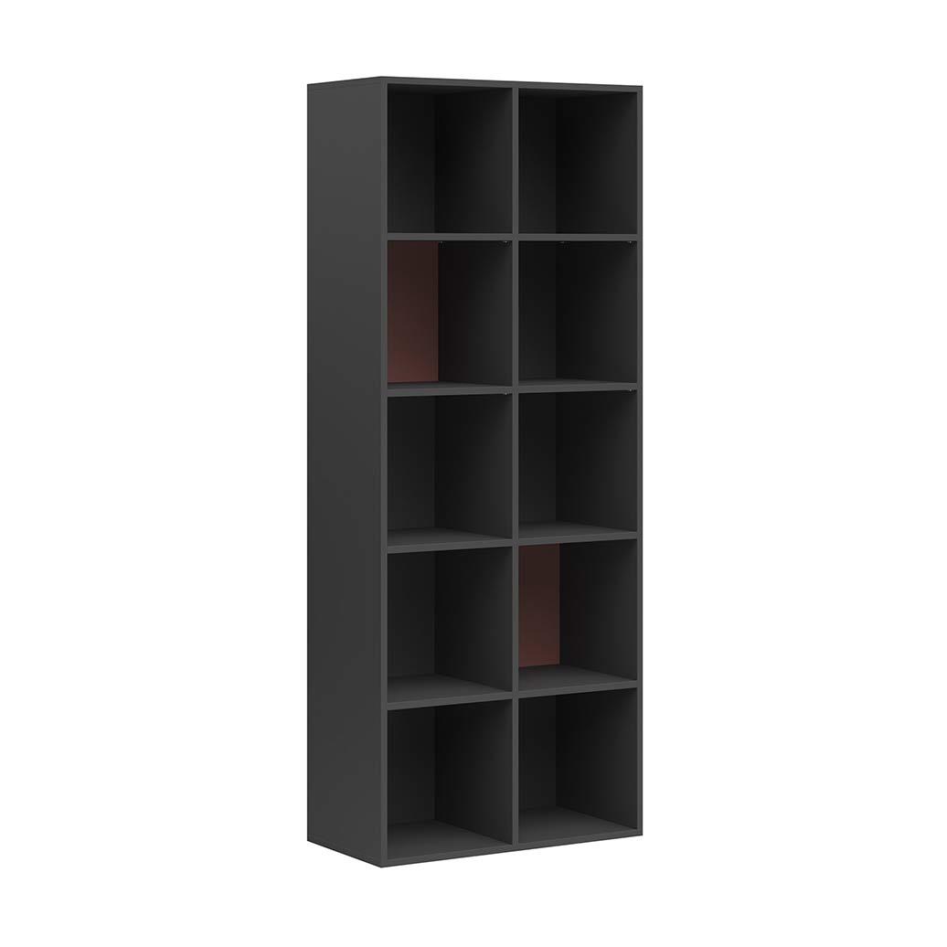 bookcase with multiple shelves