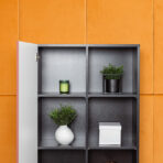 szafa 80 cm z półkami na segregatory i pudełka