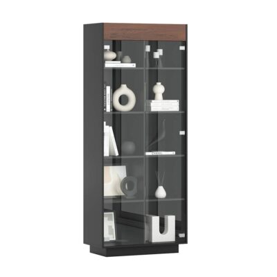 Glass showcase, two doors with shelves for home office