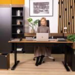 furniture set with adjustable desk and basket