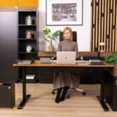 furniture set with adjustable desk and basket
