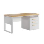 white desk with drawers