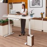 Desk for standing work in ivory color 160