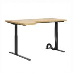 ergonomic desk with cut-out top