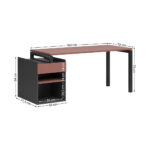 biurko korporacyjne z wbudowanym kontenerkiem