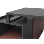 desk on a metal frame