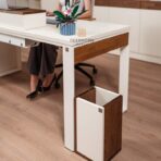 desk with room for a computer