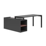 desk with shelves for storage