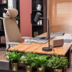 corporate desk with office chair for company