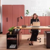 desk with pedestal for open space corporate