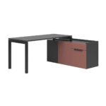 Large corner desk with cabinets and drawer