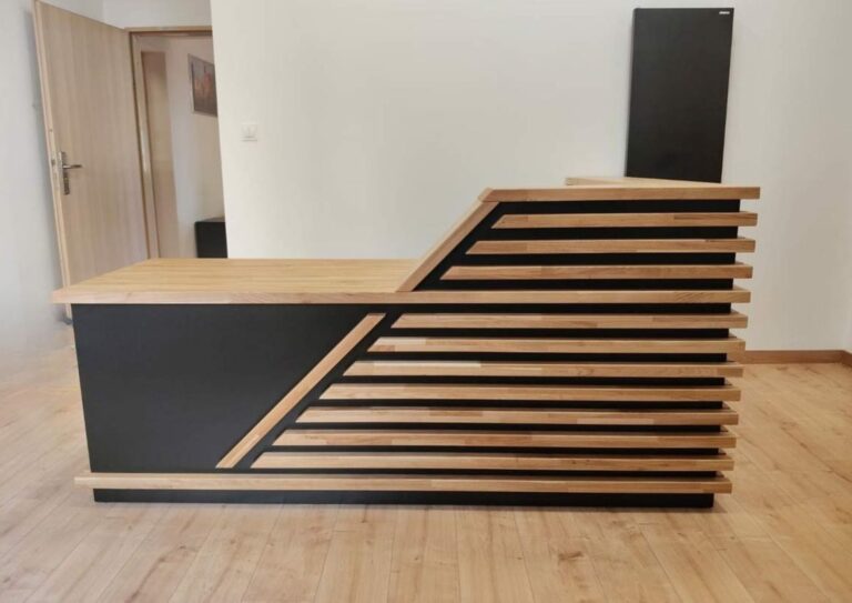 Reception counter for the Lower Silesian Public Library