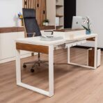 compact desk with storage space