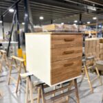 desk pedestal in ivory color