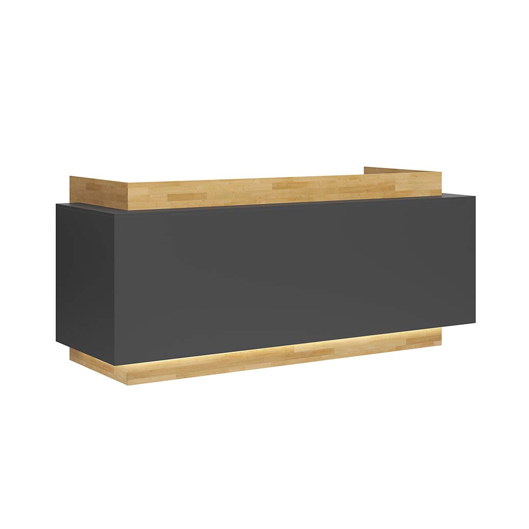 reception counter with spectacular front lighting