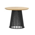 high table with metal tubes in the frame