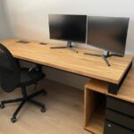 computer desk for two monitors