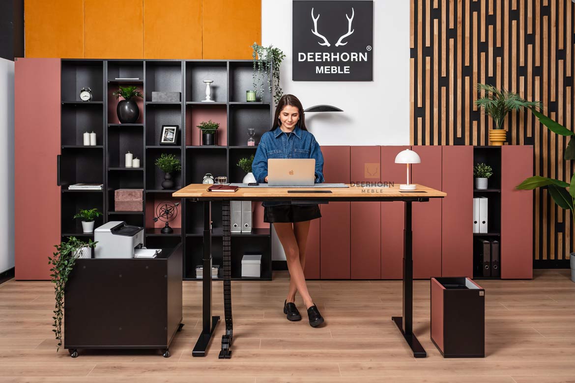 biurko-z-szafka-mobilna-na-kolkach biurko z szafką mobilną na kółkach