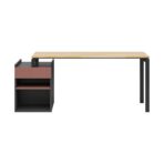 desk with cabinet for office accessories