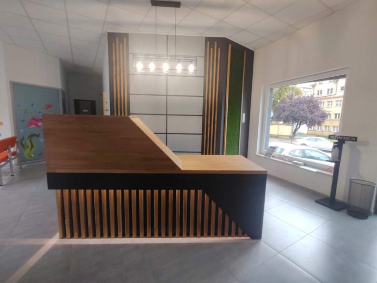 Reception desk for a medical facility in Kamień Pomorski.