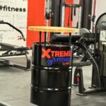 Barrel table for gym chain from Deerhorn