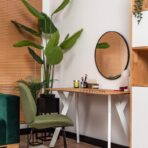 toaletka z blatem drewnianym