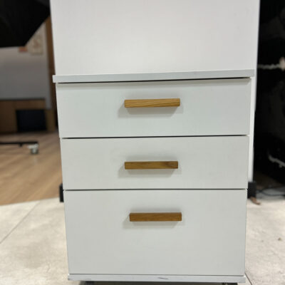 Pedestal with drawers white