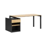 Work desk with extra space for documents vs. office accessories