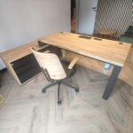 Corner desk with large container for Voltex company in Świdnica