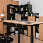 desk with silent lifting motor