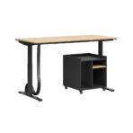 desk with adjustable function and printer cabinet