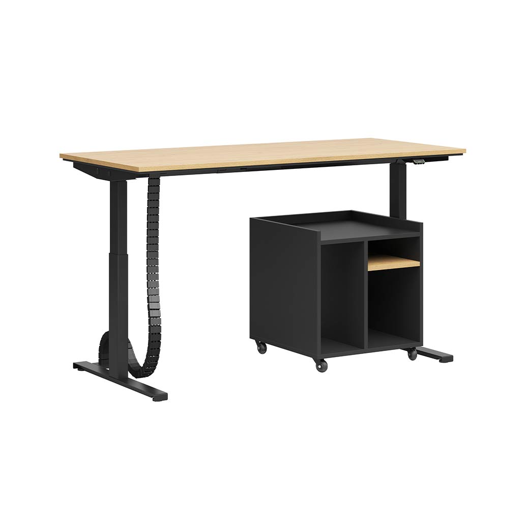 desk with adjustable function and printer cabinet