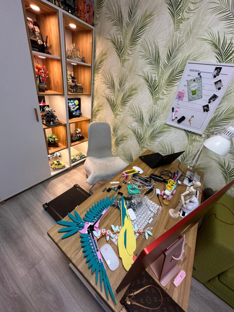 An office for a Lego lover