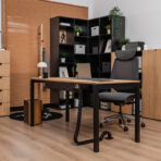 ergonomic desk for working with a laptop