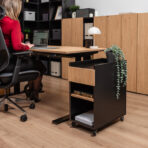 ergonomic standing and sitting desk for computer work