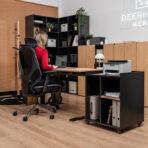 lift-up desk with pedestal for everyday computer work