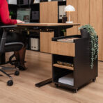 narrow adjustable desk pedestal