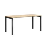 Executive desk with woodgrain top for modern office